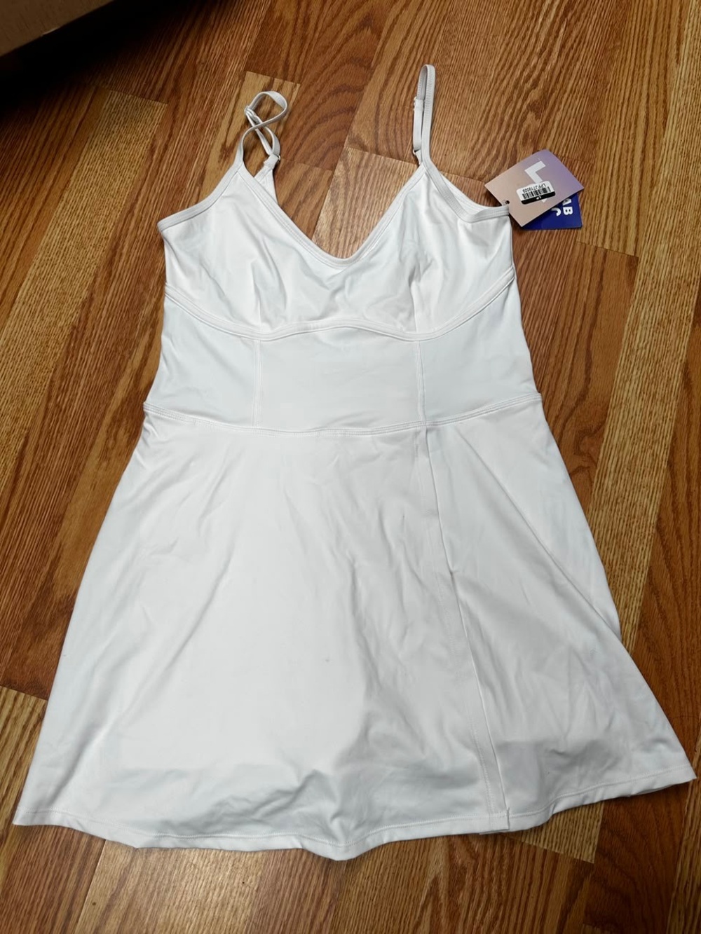JoyLab White Mini Slip Dress with Adjustable Straps Size M